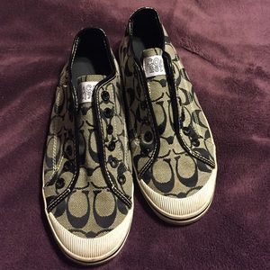 Coach slip on tennis shoes