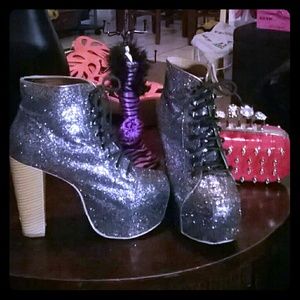 Black and silver boots very nice