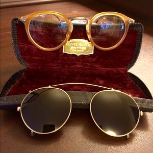 Oliver People's eyeglasses OP 27 AG and clip-on