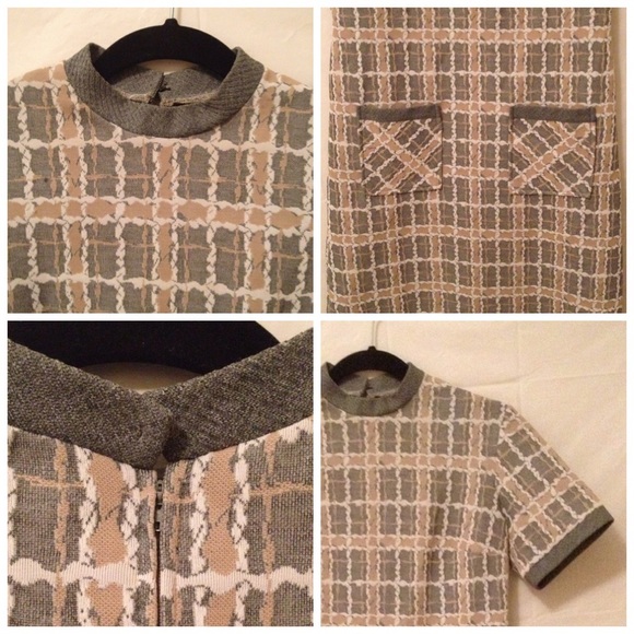 70s Rare Vintage Bayard Knits Mod Dress w/ Pockets - Picture 2 of 3