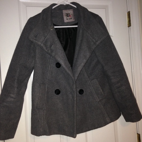Gray pea coat