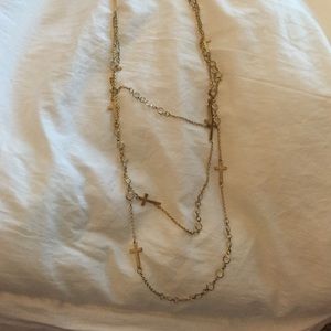 Gold cross necklace