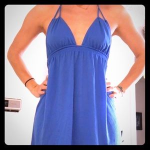 Backless blue cover-up/nighty
