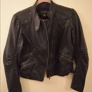 Club Monaco Motorcycle Leather Jacket