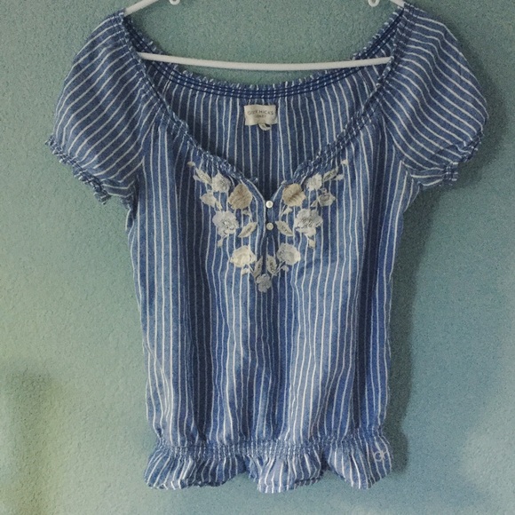 Blue striped shirt