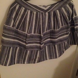 New JOA Los Angeles mini skirt in stripe cotton.