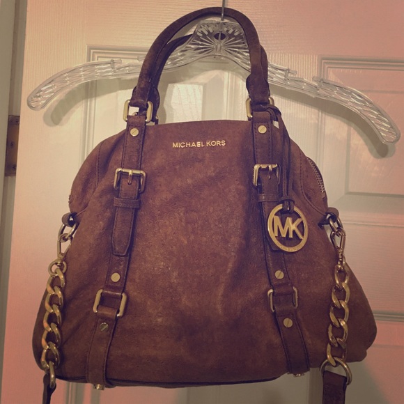 Michael Kors Ostrich Leather Satchel Bag