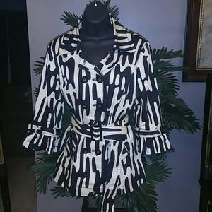 Cream and black blazer. Size Med