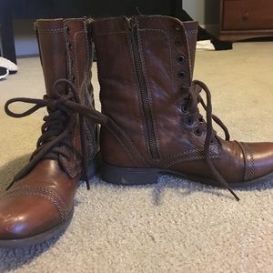 Dark Brown Steve Madden combat boots
