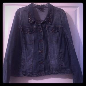 Gold Studded Denim Jacket