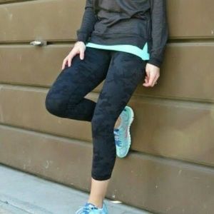 Lululemon wunder under crop denim camo 8 see pics