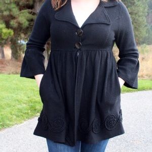 Black Wool Mix Jacket