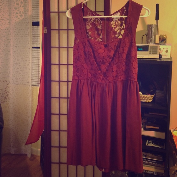 Urban Outfitters wine lace dress