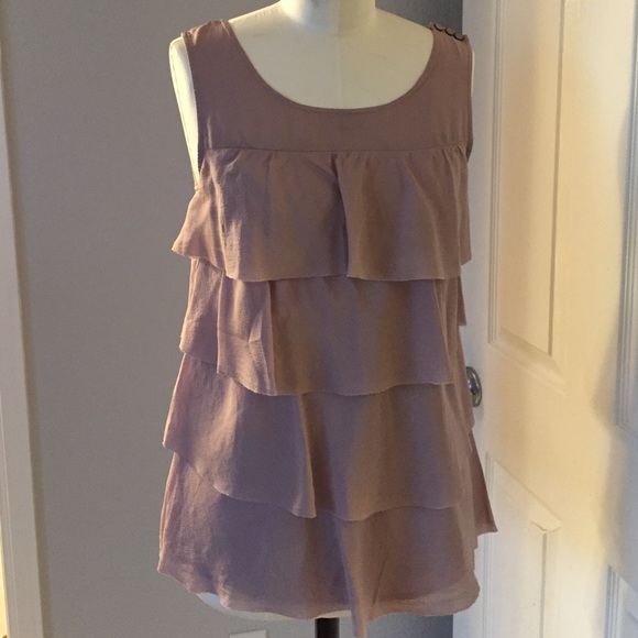 EUC J. Crew silk tiered tank