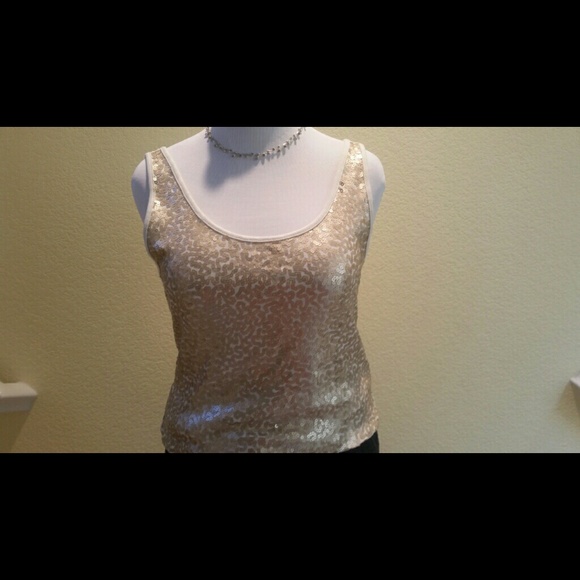 Gold sequin tank. NWOT