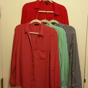 The Limited set of 4 long sleeve blouses.