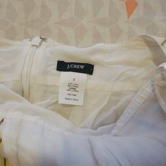 J. Crew Striped Linen Ruffle Halter Dress - Picture 4 of 4