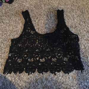 Black Lace Tank Top