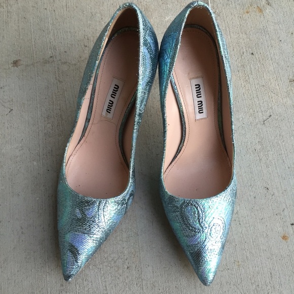 MIU MIU authentic holographic pumps Sz 6 - Picture 4 of 4
