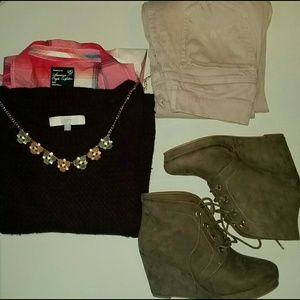 Purple Woven Sweater