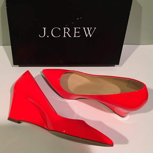J. CREW Everly Patent Wedges sz 9