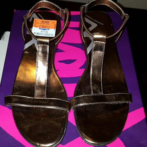 Anne Klein Sport bronze sandals
