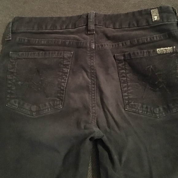7 for all man kind "A" pocket black cords