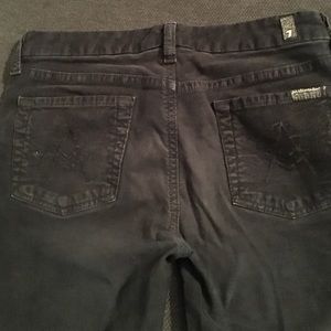 7 for all man kind "A" pocket black cords