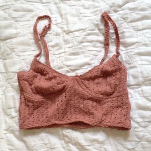 Dark Pink Lacey Bralette