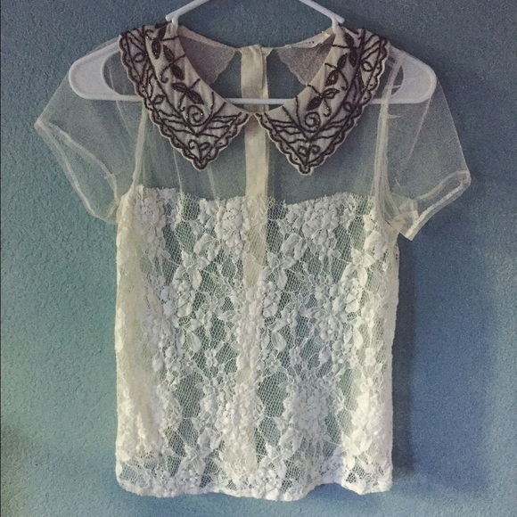 Lace Collared Shirt