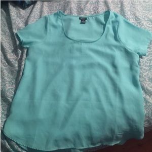 NWOT Rue 21 light blue/green top