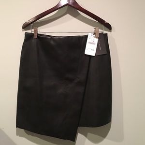 Zara faux leather Asymmetrical mini skirt.