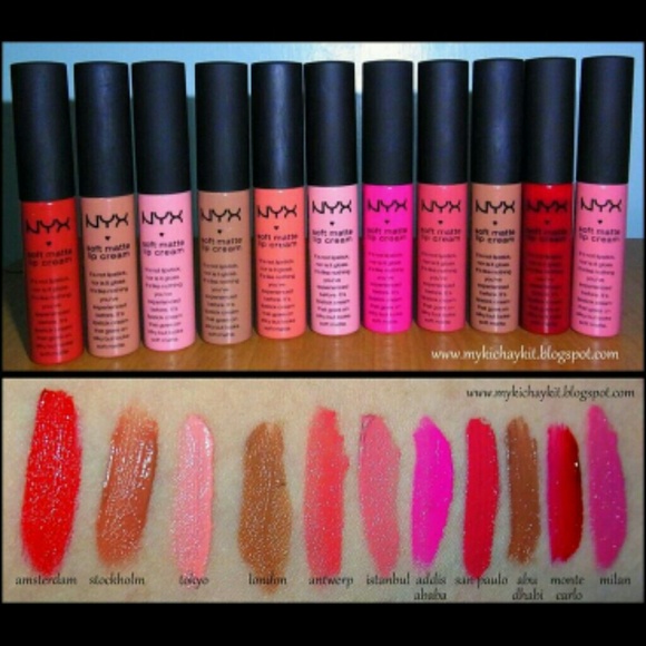 Set of 11 NYX soft matte lip cremes