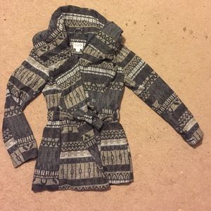 Tribal Pea Coat w/ Waist Tie *BRAND NEW*