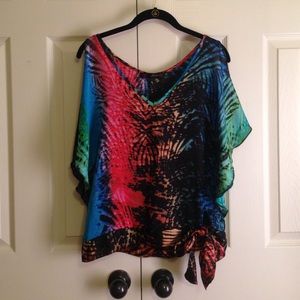 rainbow zebra blouse!