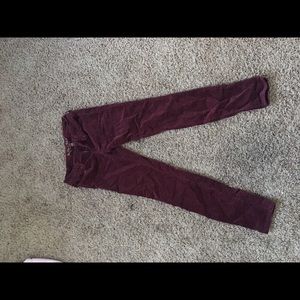 Maroon skinny jeans