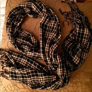 Cotton scarf Black/Brown