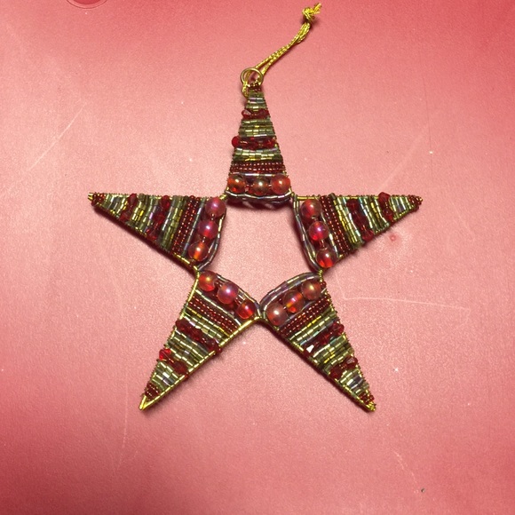 Beaded, star ornament