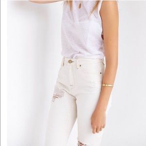 BDG white high waisted jeans