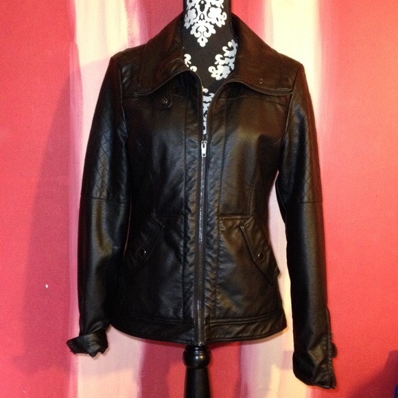 Faux Leather Moto Jacket