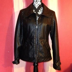 Faux Leather Moto Jacket