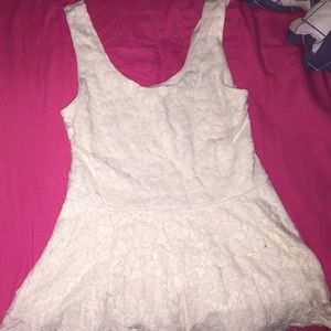 Lace white top