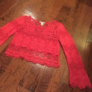 Eyelet lace blouse
