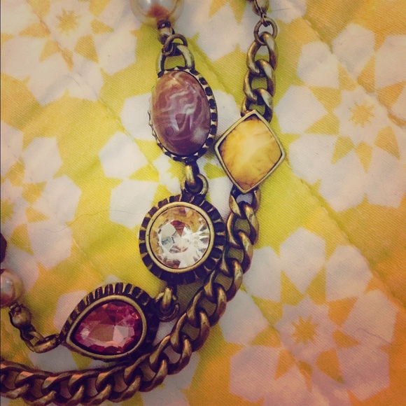 The Loft antique gold long necklace
