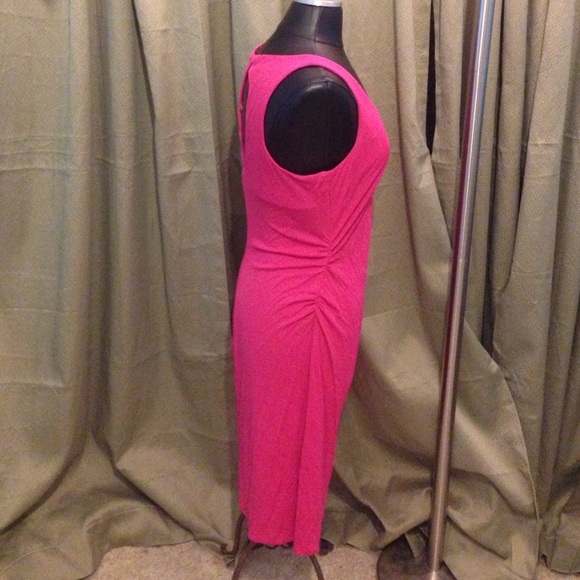 Hot Pink Express Ruched Express Dress - Picture 2 of 3