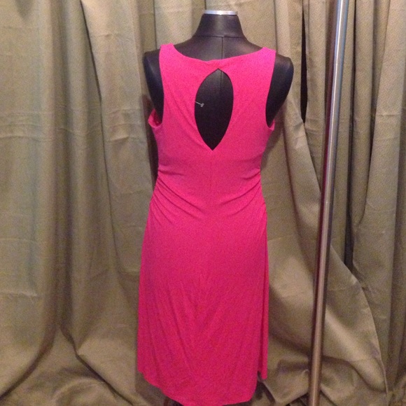 Hot Pink Express Ruched Express Dress - Picture 3 of 3