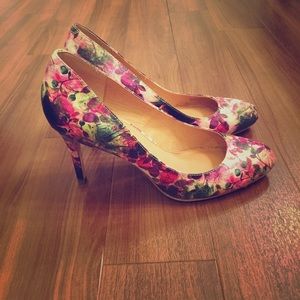 Corso Como Floral Leather Pumps