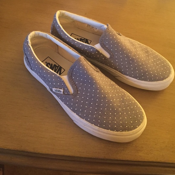Polka dot blue vans
