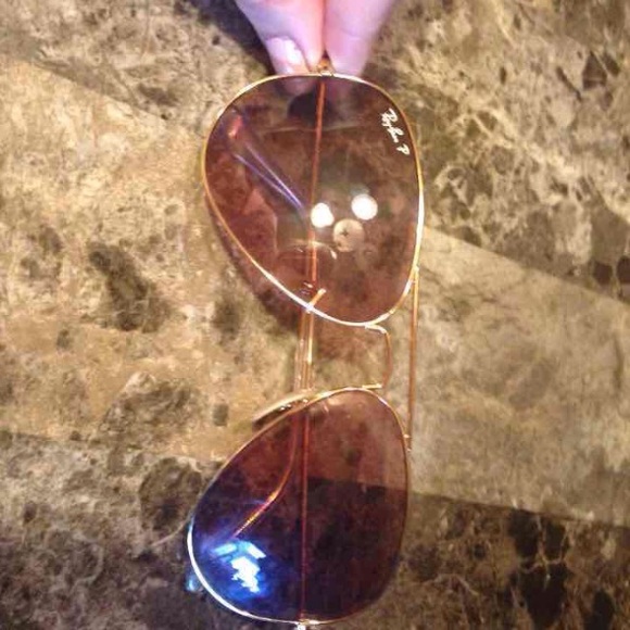Ray ban polarized pink aviators