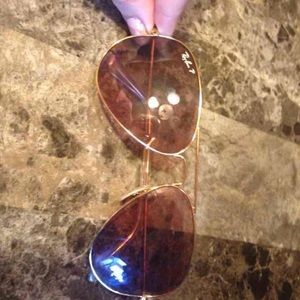 Ray ban polarized pink aviators